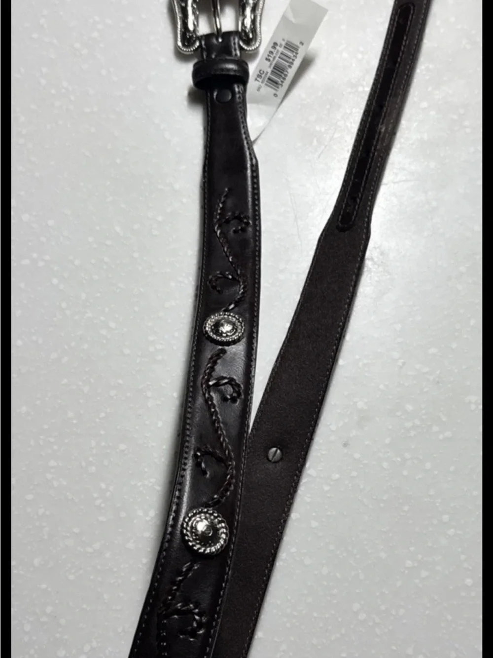 Wrangler Genuine Leather, Vintage, western belt women Size Small New With Tags